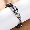 201 Stainless Steel Byzantine Chain Bracelets BJEW-B078-160P-4