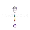 Glass Teardrop Pendant Decorations HJEW-JM01581-02-1