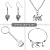 100Pcs 10 Style Tibetan Style Alloy Pendants TIBEP-CJ0001-83-7