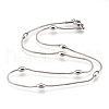 304 Stainless Steel Snake Chain Necklaces NJEW-G313-15P-1