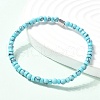 Synthetic Turquoise Beads Stretch Bracelets for Women Men PW-WG6A9BA-03-5