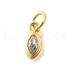 Brass Micro Pave Cubic Zirconia Pendants KK-Z102-06G-01-2