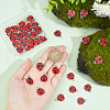 HOBBIESAY 60Pcs 2 Colors Alloy Enamel Pendants ENAM-HY0001-27-3