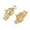 Boy Brass Micro Pave Cubic Zirconia Pendants KK-M325-15A-G-2