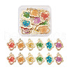 Craftdady 12Pcs 6 Colors Epoxy Resin Pendants RESI-CD0001-05-10