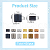 420Pcs 14 Styles 2-Hole Opaque Glass Seed Beads SEED-HS0001-12-2