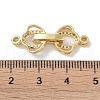 Rack Plating Brass Micro Pave Clear Cubic Zirconia Fold Over Clasps KK-NH0002-03F-G-3