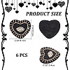Heart with Evil Eye Appliques DIY-WH0401-28-2