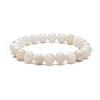 Dyed Natural Weathered Agate Round Beaded Stretch Bracelet for Women BJEW-JB09382-02-1