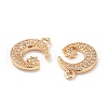 Brass Micro Pave Cubic Zirconia Charms KK-E071-15KCG-3