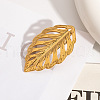 Stainless Steel Hollow Leaf Alligator Hair Clips for Women IK7131-4-2