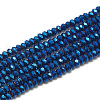 Electroplate Glass Beads Strands EGLA-Q112-C07-1