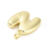Rack Plating Brass Balloon Letter Pendants KK-C050-01G-N-2