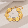Brass Coin Link Bracelets for Women KS5406-2