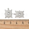 304 Stainless Steel Crystal Rhinestone Pendants STAS-Z122-52P-3