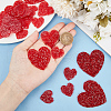 CRASPIRE 4 Styles Heart Hotfix Rhinestone Appliques PATC-CP0001-02B-3