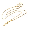 304 Stainless Steel Snake Pendant Necklaces for Women Men NJEW-Z063-03G-01-2