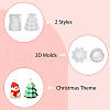 SUPERFINDINGS 2Pcs 2 Style Christmas Candle Silicone Statue Molds CAND-FH0001-03-3