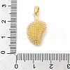 Rack Plating Leaf Brass Resin Pendants KK-S407-07G-3