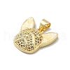 Brass Micro Pave Clear Cubic Zirconia Pendants KK-A221-25A-G-2