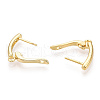 Brass Hoop Earring Findings KK-A181-VF392-2-3