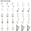 50Pcs 10 Styles Tibetan Style Zinc Alloy Pendants FIND-YW0005-12-2