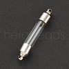 Transparent Glass Vial Pendant Normal Link Connectors GLAA-D004-03P-01-3