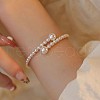 Resin Imitation Pearl Beaded Cuff Bangles for Women WGD81E8-10-1