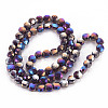 Transparent Electroplate Glass Beads Strands EGLA-N007-002-A06-2