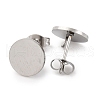 304 Stainless Steel Stud Earring Findings STAS-D371-02P-04-2