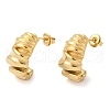 Ion Plating(IP) 304 Stainless Steel Twist Stud Earrings EJEW-Z022-14G-1