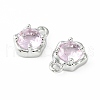 Brass Micro Pave Cubic Zirconia Charms KK-L208-10P-03-3