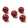 Printed Wood Round Beads WOOD-C012-01C-3