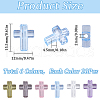 SUNNYCLUE 120Pcs 6 Colors Transparent Plastic Beads KY-SC0002-15-2
