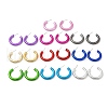 Textured Ring Acrylic Stud Earrings EJEW-P251-38-1