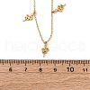 304 Stainless Steel Snake Tassel Necklaces NJEW-R026-20G-5
