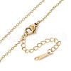 Cube Beaded Pendant Necklace NJEW-G074-47G-6