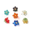 7Pcs 7 Colors Transparent Glass Pendants PALLOY-MZ00719-1
