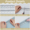 Polyester Lace Ribbon with Plastic Charms Tassel DIY-WH0656-11B-4