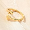 Brass Cuff Rings for Women RJEW-U044-P-3