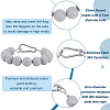 ANATTASOUL 2Pcs Acrylic & Resin Flagpole Fastening Bead Rope Safety Ring AJEW-AN0007-39-3