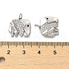 Brass Micro Pave Cubic Zirconia Pendants KK-K355-40P-3