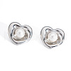 Heart Stainless Steel Stud Earrings DM4461-3-2