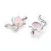Brass Micro Pave Cubic Zirconia Pendants KK-N264-08P-2