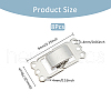 SUPERFINDINGS 8Pcs Brass Fold Over Clasps FIND-FH0009-95B-2