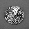 Viking Knot Alloy Brooches for Men PW-WG49871-04-1