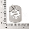 Non-Tarnish Hollow 304 Stainless Steel Pendants STAS-C086-04A-P-3