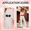 CRASPIRE 2Pcs 2 Colors Cloth Bowknot Sash Tie Elastic Chain Belt with Synthetic Rhinestone AJEW-CP0008-10-5