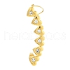 Rhinestone Cuff Earrings for Girl Women Gift EJEW-B042-02G-A-2