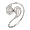 Non-Tarnish 304 Stainless Steel Grooved Teardrop Bangles BJEW-M042-02P-2